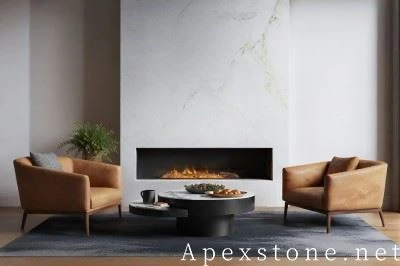 Mid Century White Marble Top TV Stands