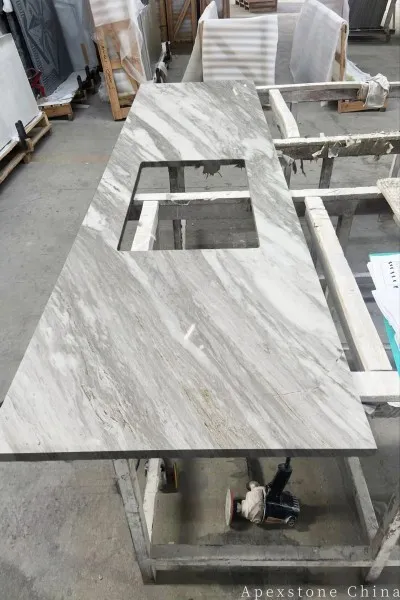 Thin Volakas White Kitchen Countertops