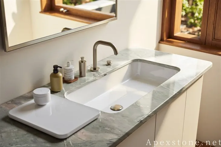 Thick Matte Desert Emerald Marble Benchtops high quality