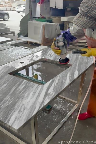 Thin Volakas White Kitchen Countertops factory