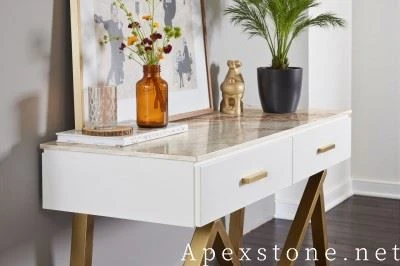 Vintage Pink Marble Console Table factory