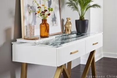 Vintage White Quartzite Console Table factory