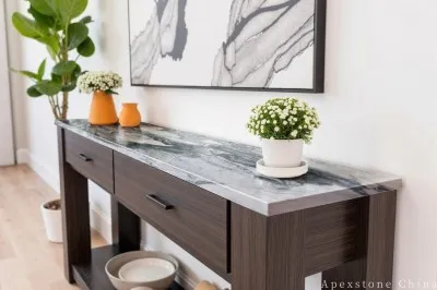 Vintage White Quartzite Console Table suppliers