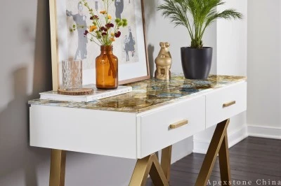 With Storage Gold Marble Console Table factory