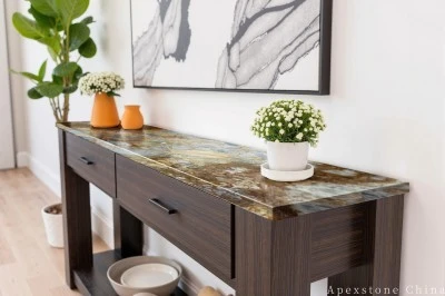 With Storage Gold Marble Console Table suppliers